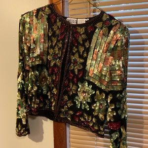 Women’s multi colored Sequins jacket size S